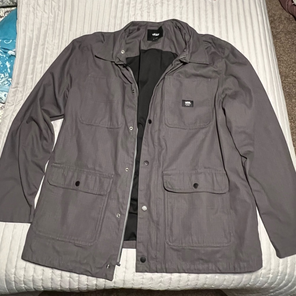 Vans Off The Wall Zip-Up Jacket with optional hood - Mens XL (slim fit) EUC